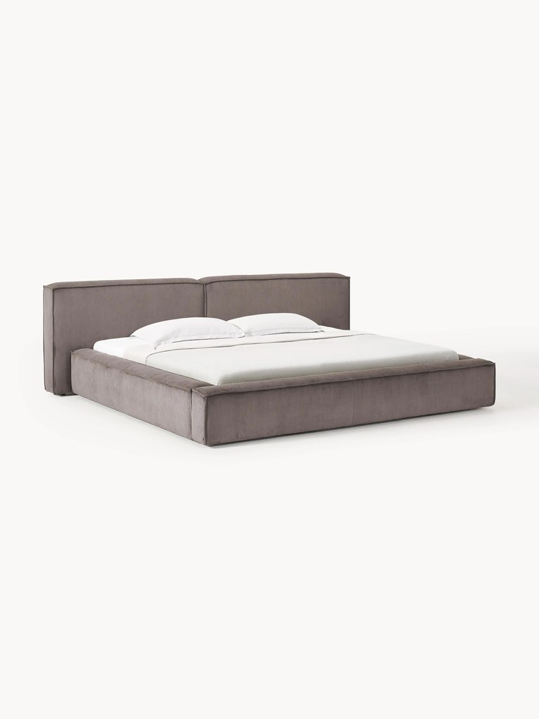 Corduroy Upholstered Bed Lennon with Storage Space