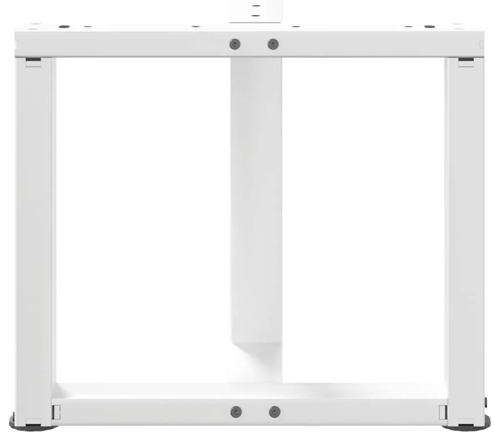 Pés para mesa de centro em forma de T, 2 peças, branco, 50x25x(42-43)