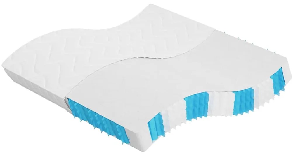 vidaXL Colchão de molas ensacadas firmeza média 200x200 cm