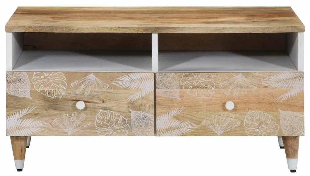 Mesa de centro 80x54x40 cm madeira de mangueira maciça