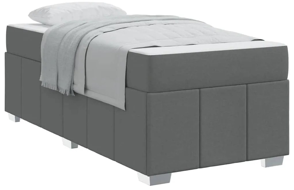 Estrutura da Cama Cinzento escuro 120 x 190 cm tecido