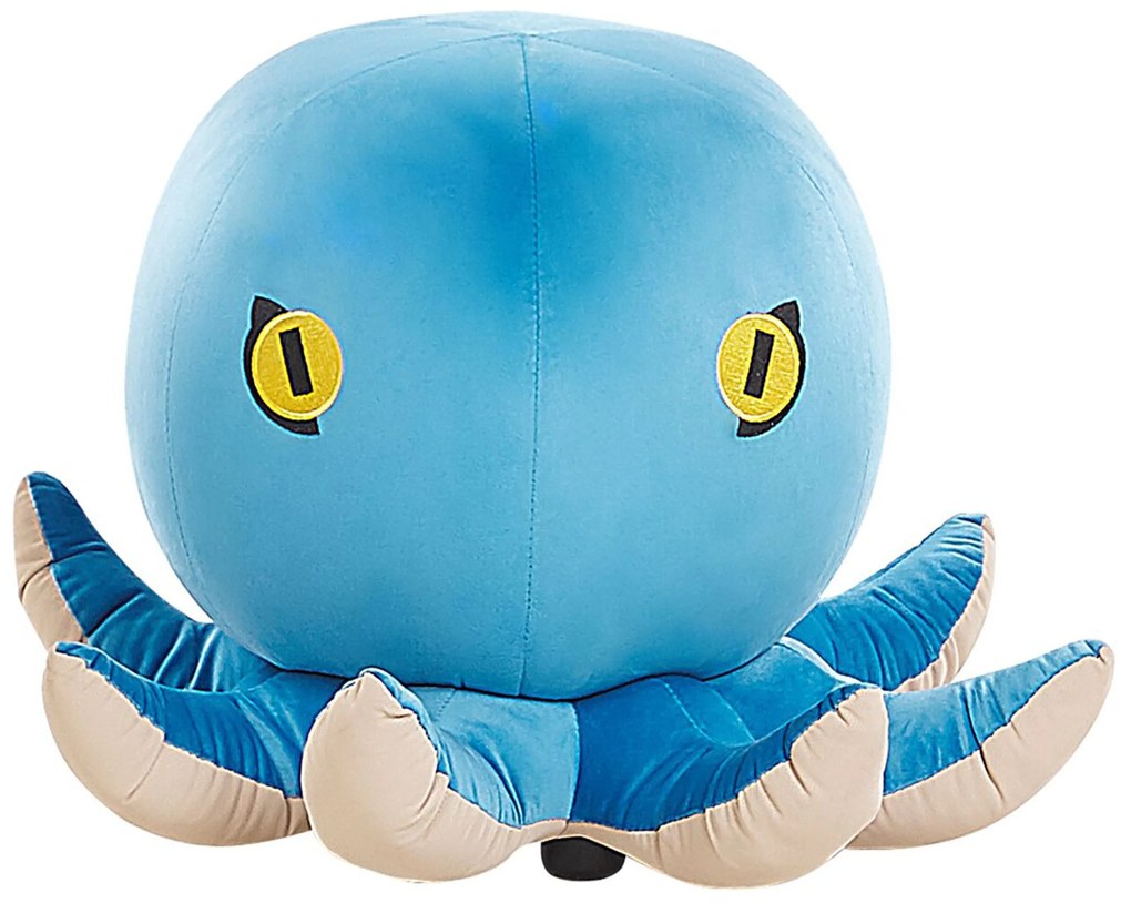 Tamborete em veludo azul OCTOPUS Beliani
