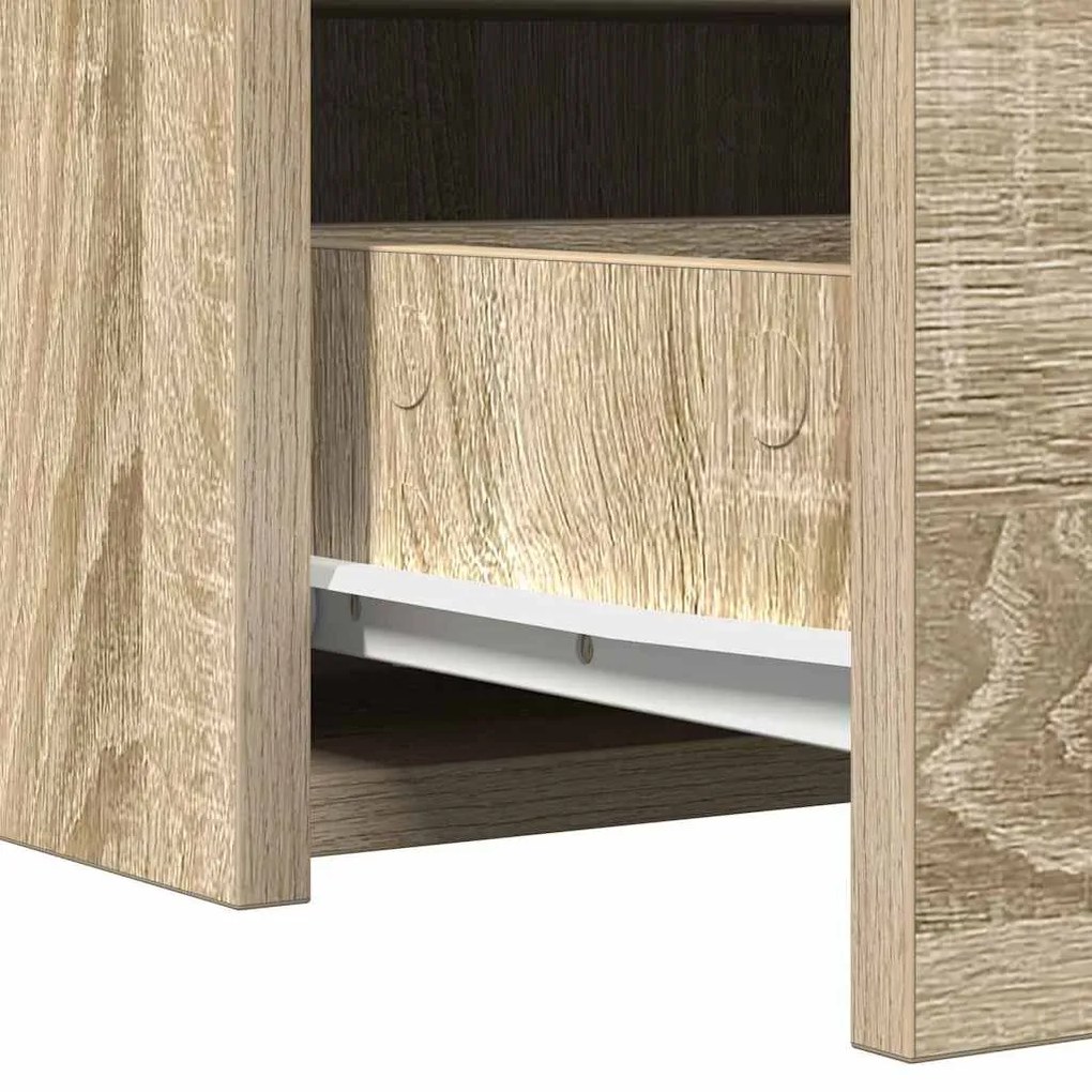 Mesa de Maquiagem Suspensa Carvalho Sonoma 83x40x70 cm