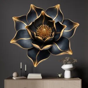 Autocolante de parede Magnólia - Elegância dourada