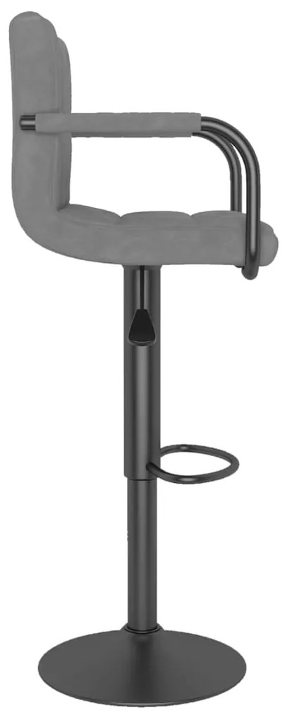 Bancos de bar 2 pcs veludo cinzento-claro