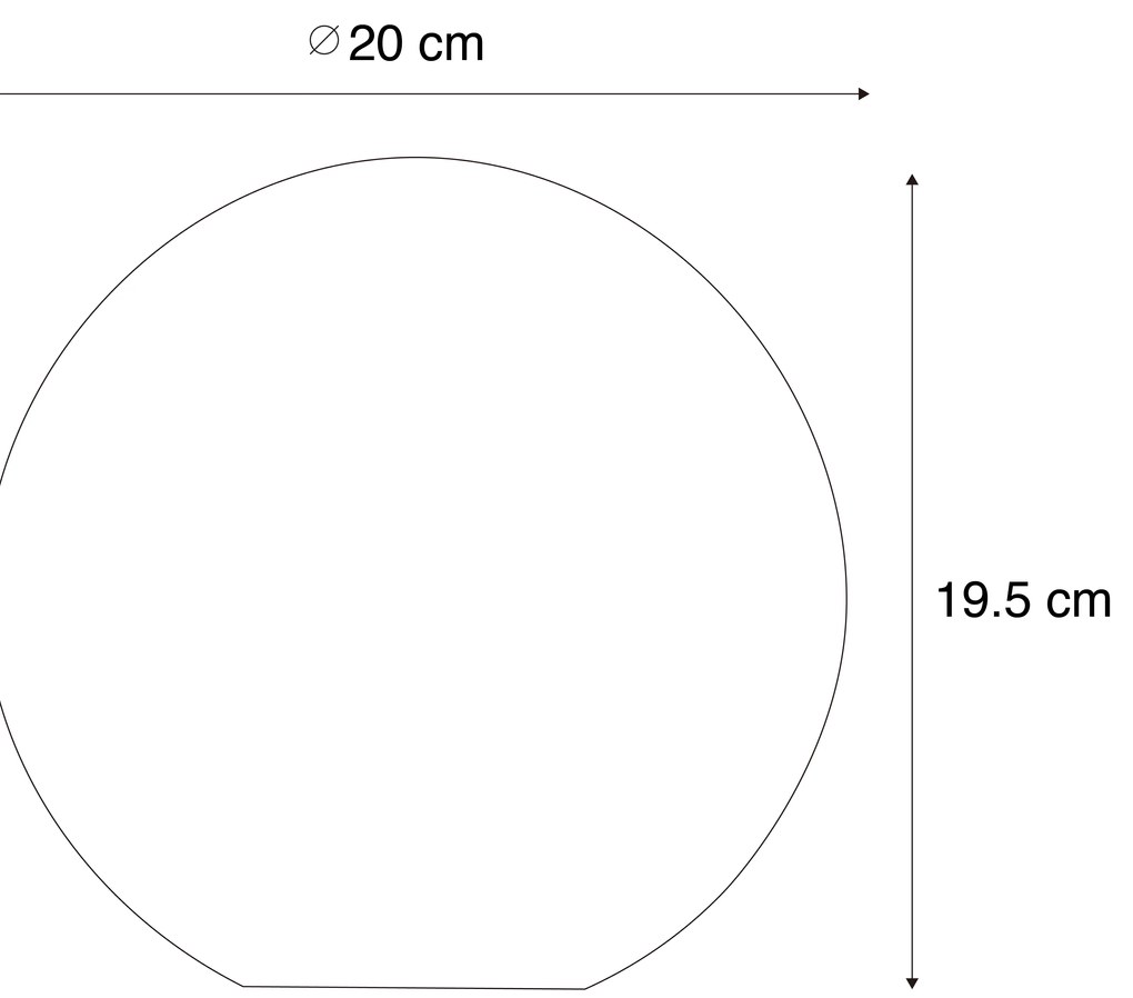 Candeeiro de Mesa de Natal Dourado 20cm com LED - Lua