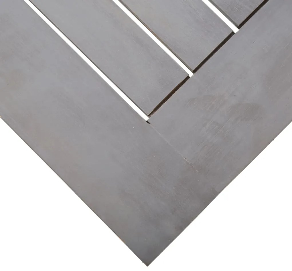 Mesa de jardim 200x100x75 cm madeira de acácia maciça cinzento