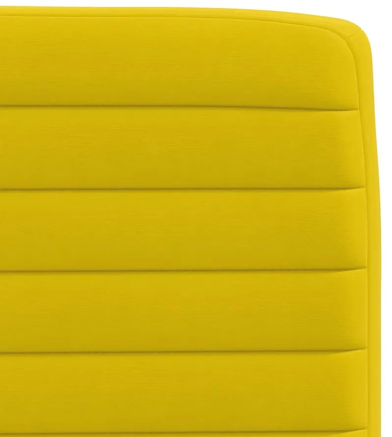 Cadeiras de jantar 2 pcs veludo amarelo