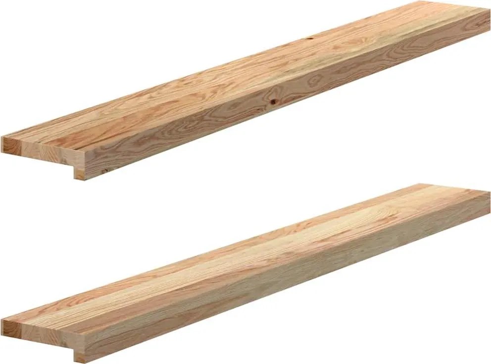 vidaXL Soleiras da janela 2 pcs 120x15x2cm carvalho maciço não tratado