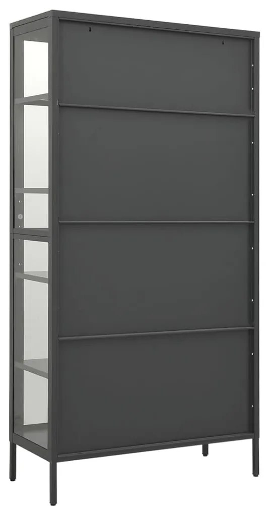 Vitrine 90x40x180 cm vidro temperado e aço antracite