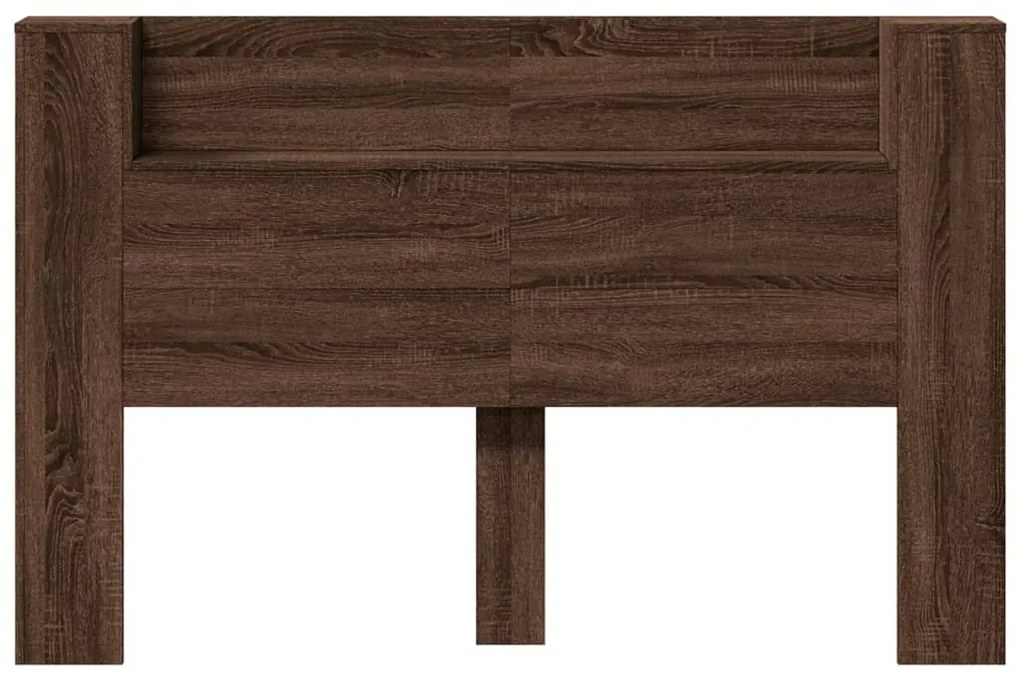 Armário cabeceira luzes LED 160x16,5x103,5 cm carvalho castanho