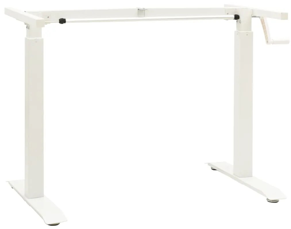 Estrutura mesa ajustável em altura com manivela branco