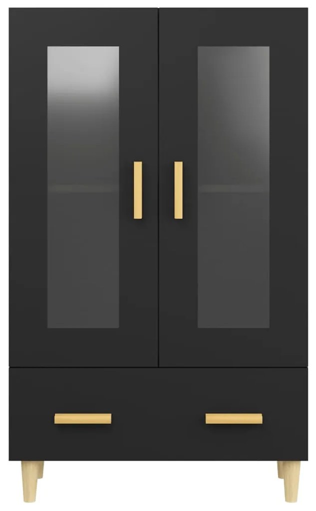 Armário alto 70x31x115 cm derivados de madeira preto