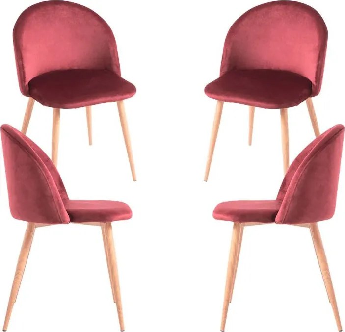 Pack 4 Cadeiras Vint Veludo - Orquídea