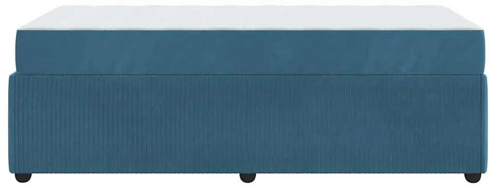 Estrutura de cama com colchão Outros Azul 90 x 190 cm Veludo