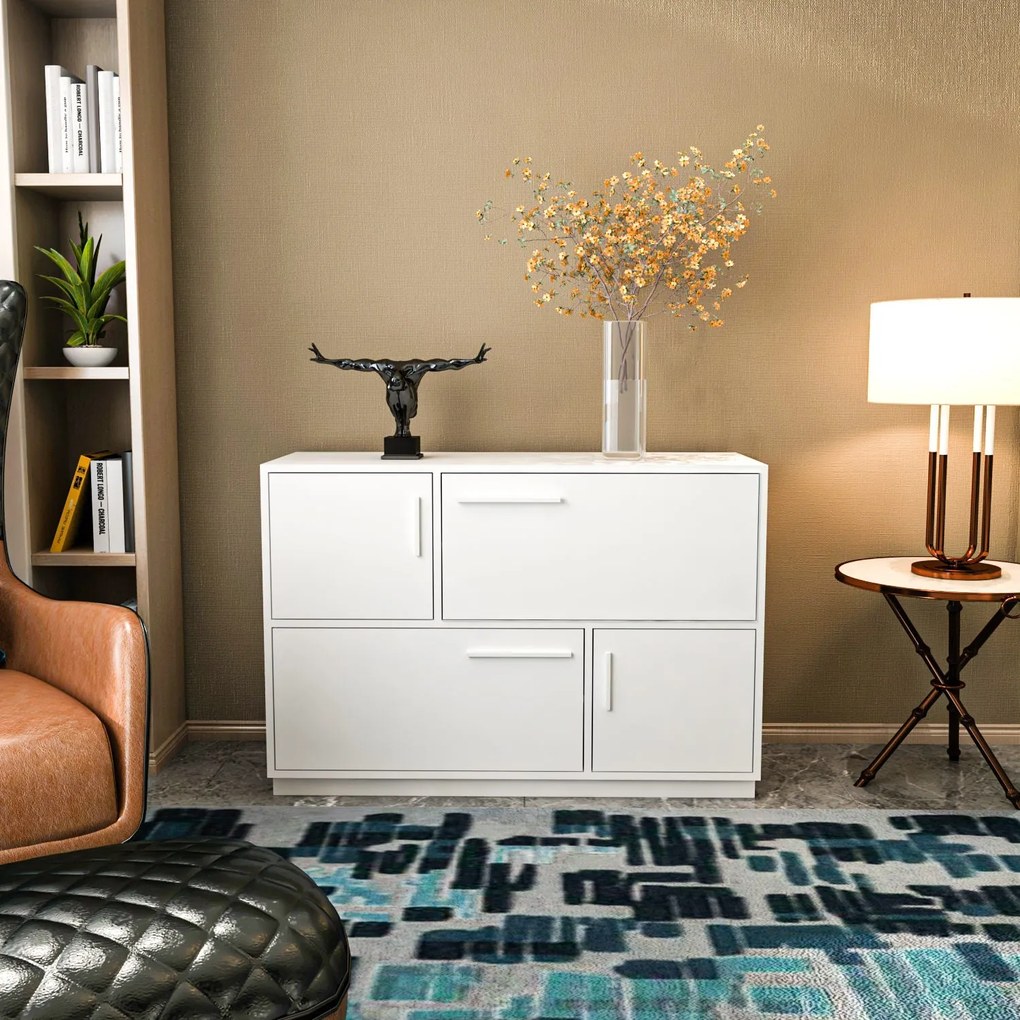 Console Mares – Branco – 120 cm x 45 cm x 81,6 cm