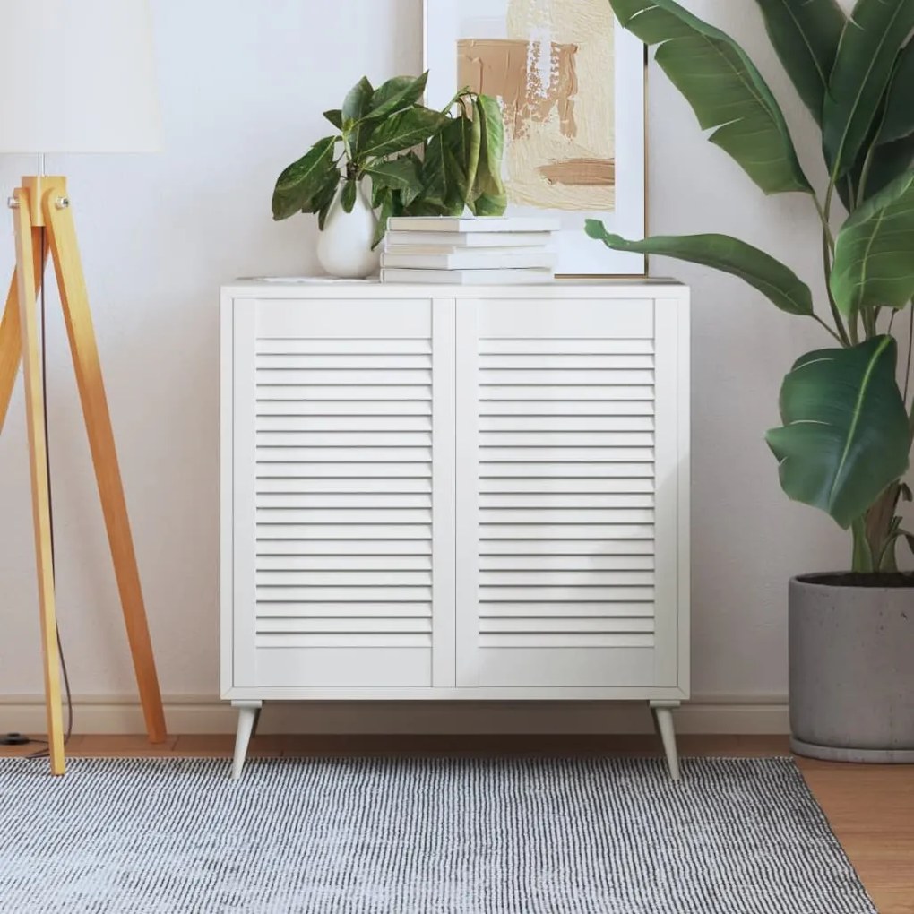Portas de armário 2 pcs design de persiana pinho maciço branco