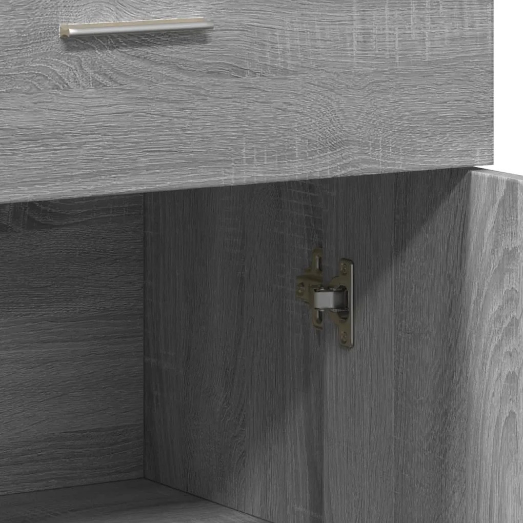 Aparadores 2 pcs 60x30x84 cm derivados madeira cinzento sonoma