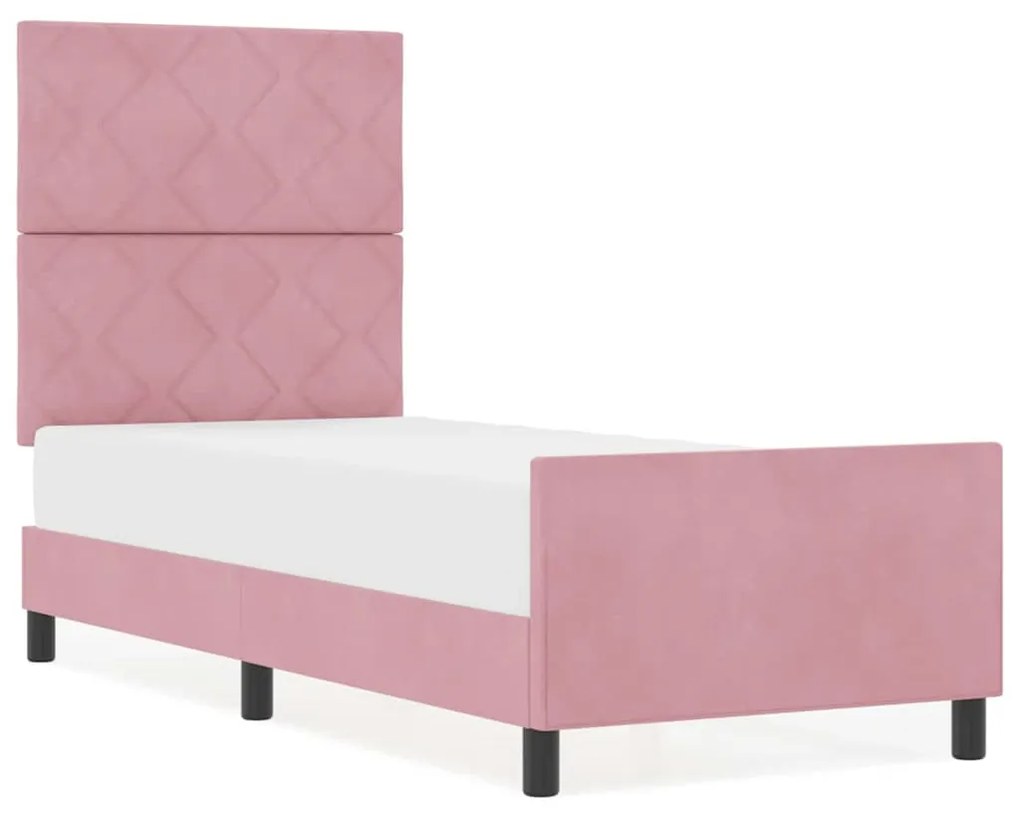 Cama vidaXL Rosa 80x200 cm Veludo