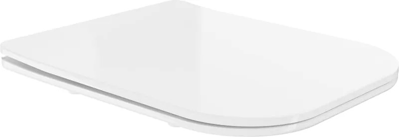 Mexen tampa de queda lenta slim, duroplast, branco brilho - 39060100