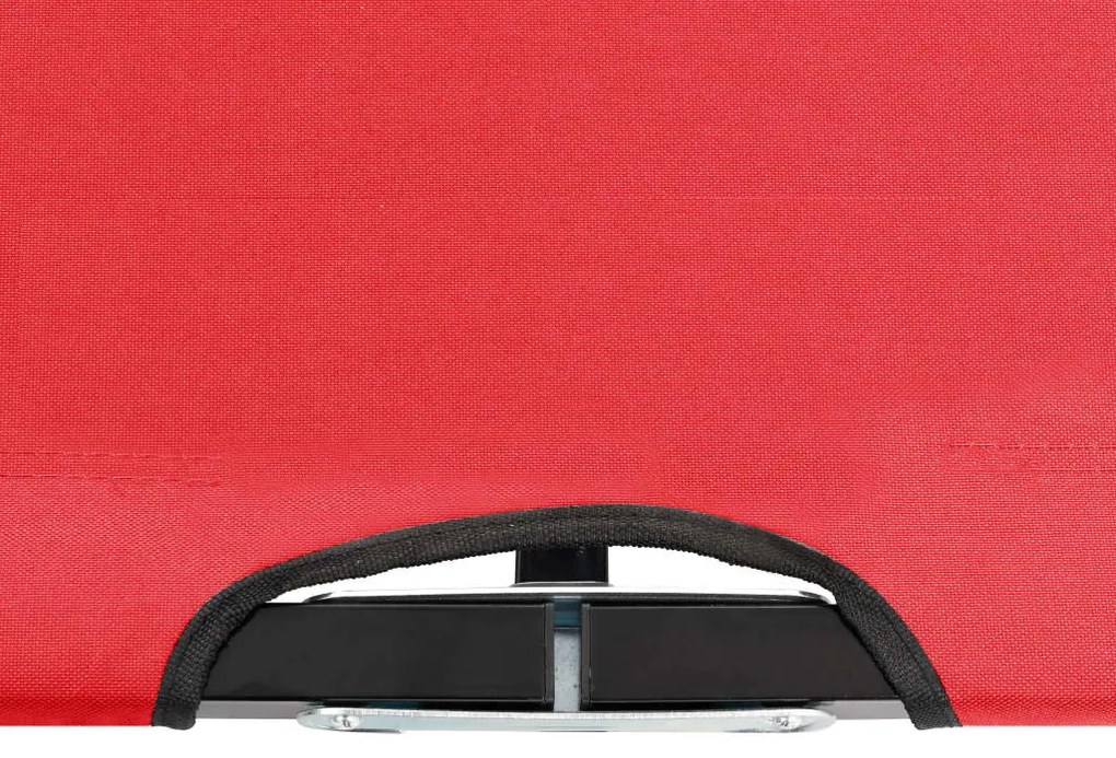 Espreguiçadeira/cama dobrável para 2 pessoas aço vermelho