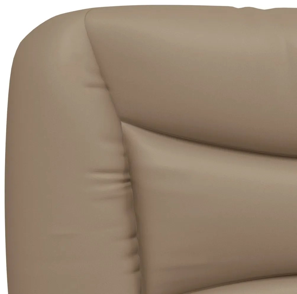 Cama com colchão 140x200 cm couro artificial cappuccino