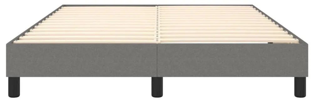 Estrutura de cama sem colchão 140x200 cm tecido cinzento-escuro