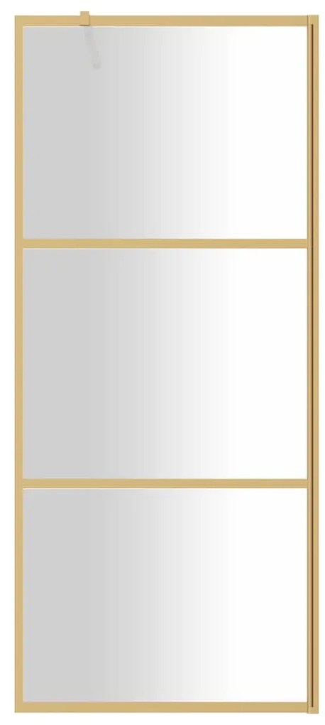 Divisória de chuveiro 90x195 cm vidro transparente ESG dourado