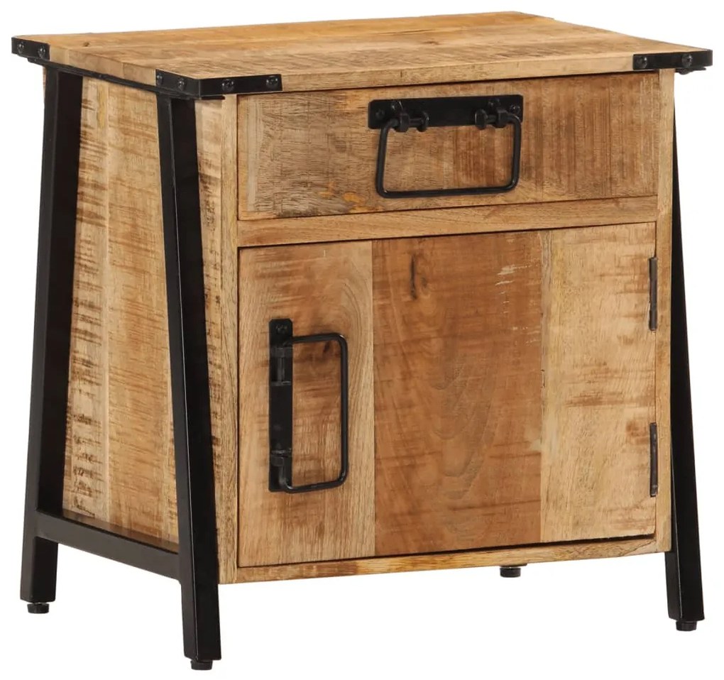 vidaXL Mesa de cabeceira 40x30x42 cm madeira de mangueira maciça