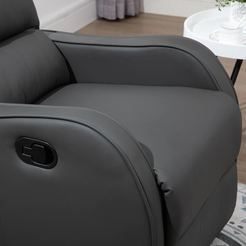 Poltrona Lopez com Reclinação Ajustável - Cinzento - Design Moderno