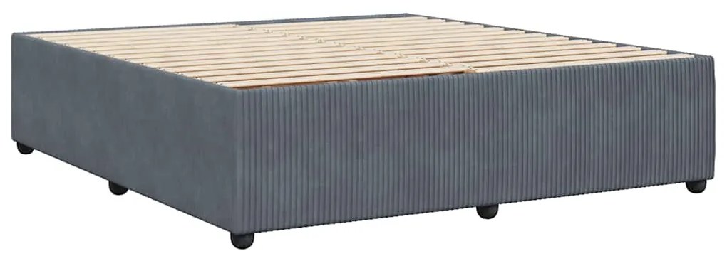 Estrutura de cama sem colchão 180x200 cm veludo cinzento-escuro