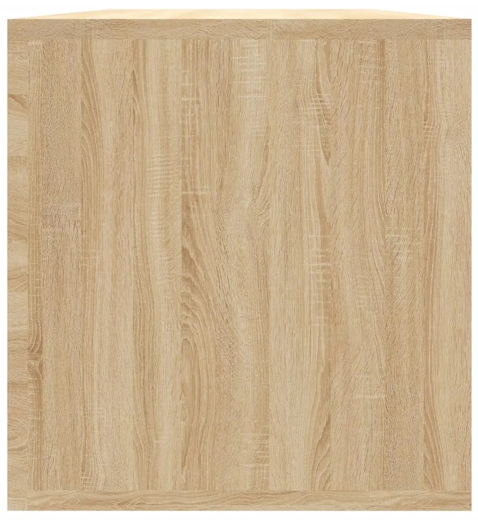 Caixa discos vinil 71x34x36cm derivados madeira carvalho sonoma