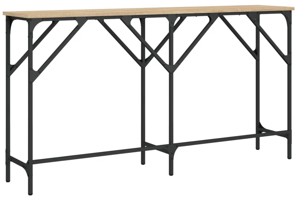 Mesa consola 140x29x75 cm derivados de madeira carvalho sonoma