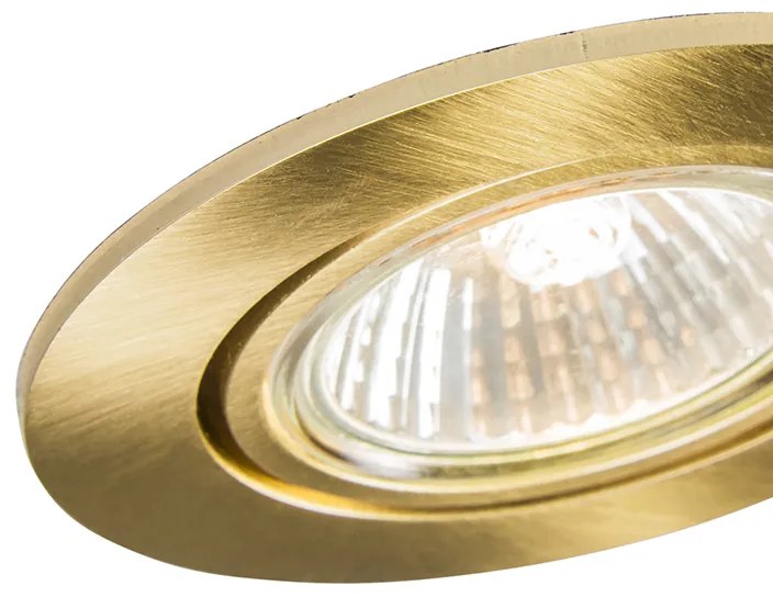 Foco embutido moderno dourado inclinável - Cisco Design,Moderno