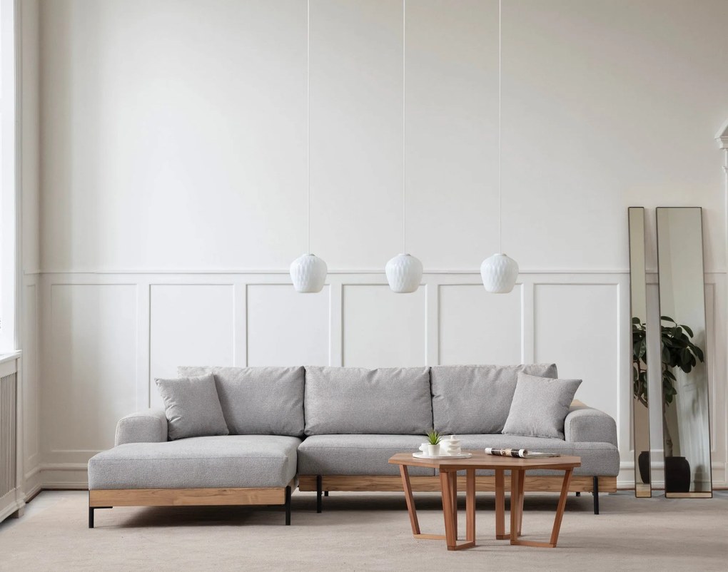 Sofá de Canto Eti – Cinzento – 170 x 280 cm