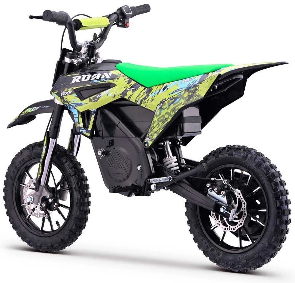 Mini moto elétrica para crianças 550W ROAN RXF até 25 km/h Com Limitador (24V-12AH) 10/10 Verde
