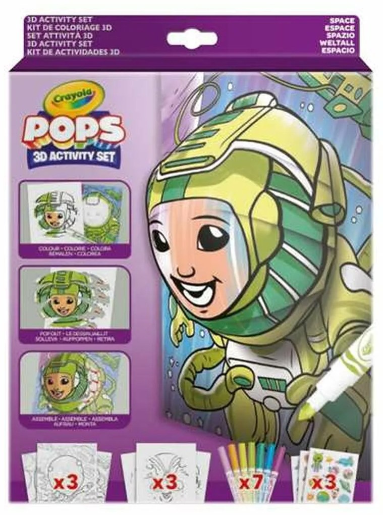 Jogo de Trabalhos Manuais Crayola 3D Color Pops Nave Espacial