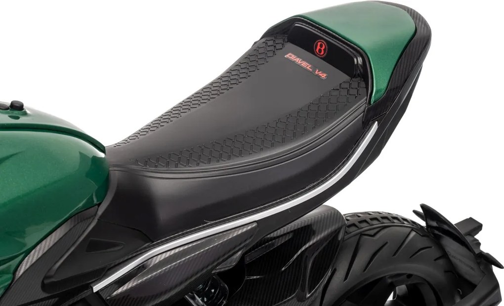 Mota elétrica para Crianças 12V, Ducati Diavel, 2 a 6 anos, Rodas espuma Eva Laranja