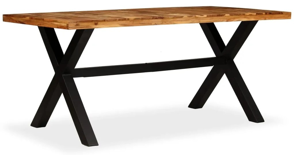 Mesa de jantar madeira maciça de mangueira e acácia 180x90x76cm