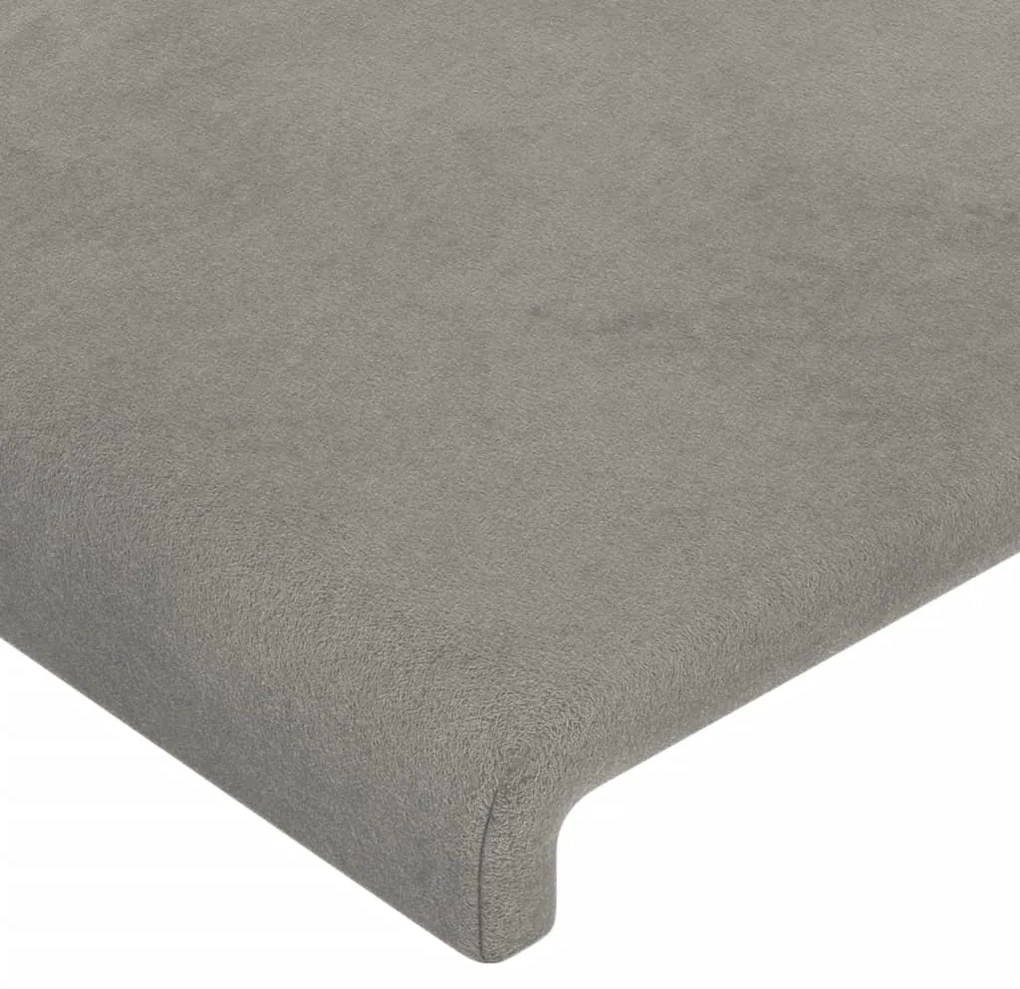 Estrutura de cama sem colchão 90x190 cm veludo cinzento-claro