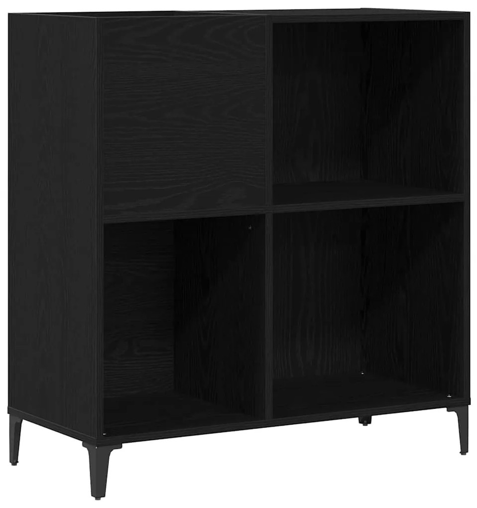 Armário de Registro vidaXL Carvalho Preto 84,5x38x89 cm Madeira Engenh