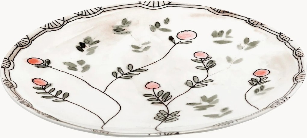Travessas de servir em porcelana Fine Bone China Midnight Flowers, conjunto de 2