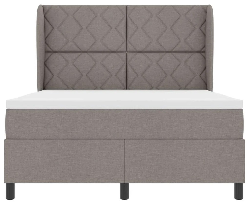 Cama com Estrado e Colchão Taupe, 160x200 cm