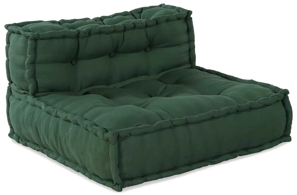 Pufe modular 70x70x54 cm tecido verde
