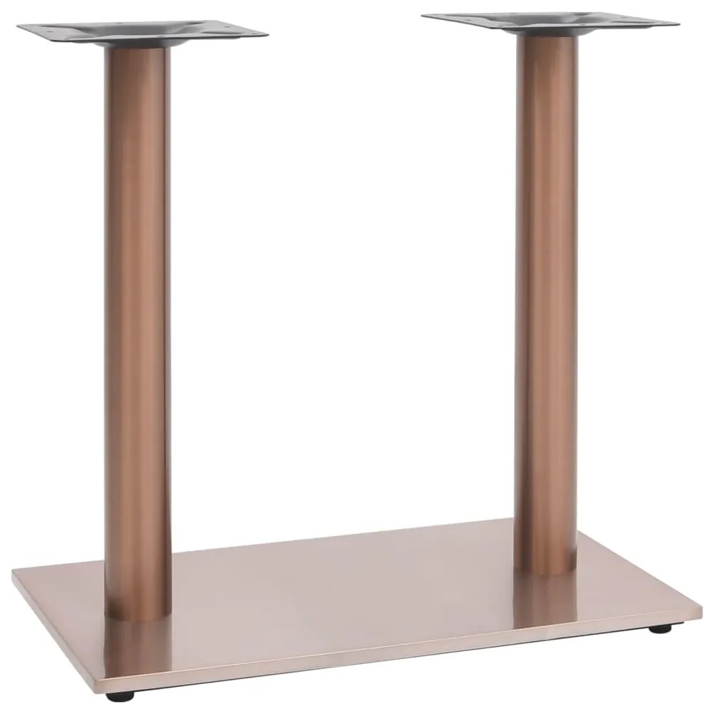 vidaXL Perna para mesa de bistrô 70x40x72 cm aço inoxidável cor bronze