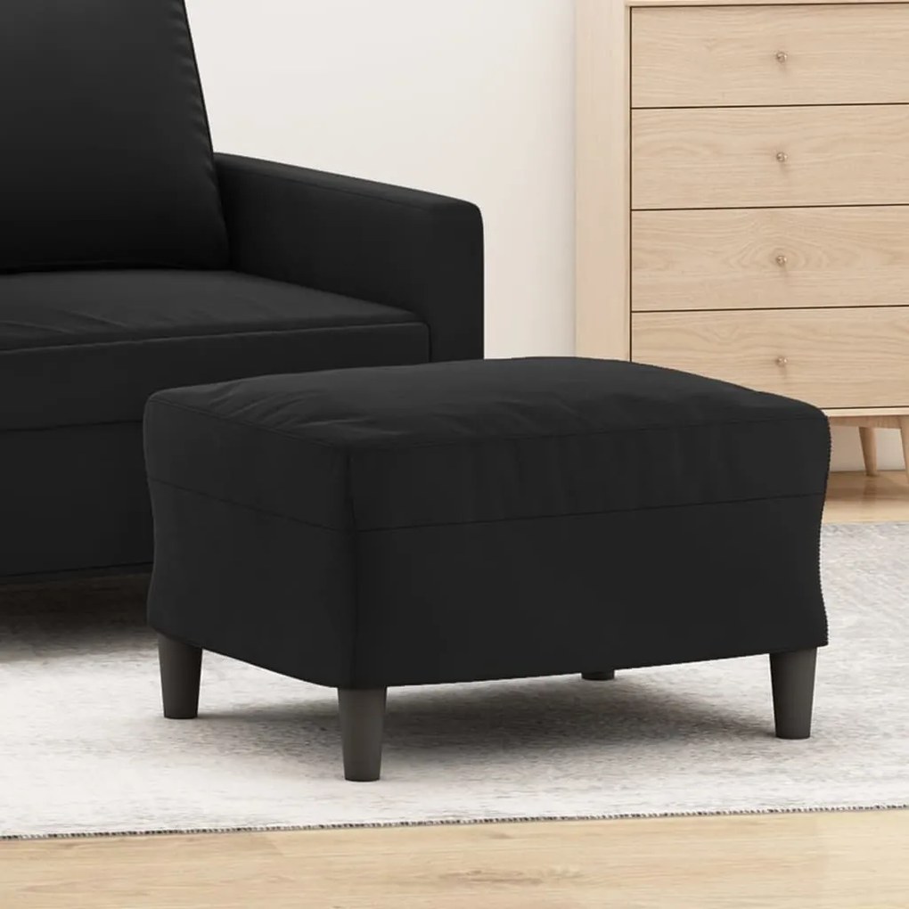 vidaXL Apoio de pés 60x50x41 cm veludo preto