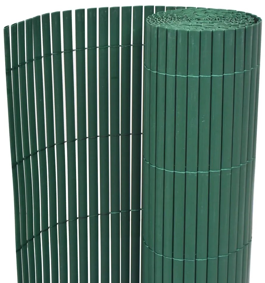 43628 vidaXL Cerca de jardim dupla face PVC 90x500 cm verde