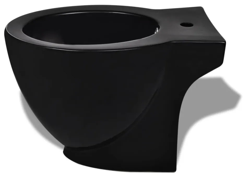 Conjunto com sanita e bidé cerâmica preto