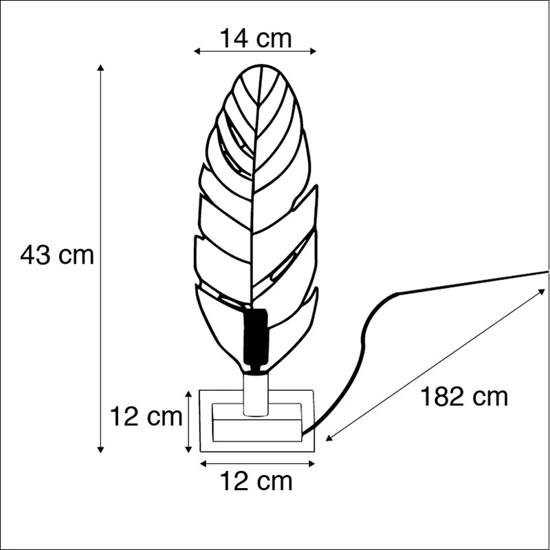 Candeeiro de mesa Art Deco bronze com base em mármore - Leaf