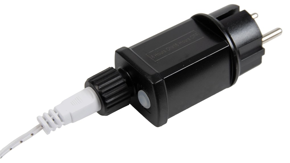 Árvore de Natal branca para candeeiro de pé 180cm incl. LED com temporizador IP44 - Ki